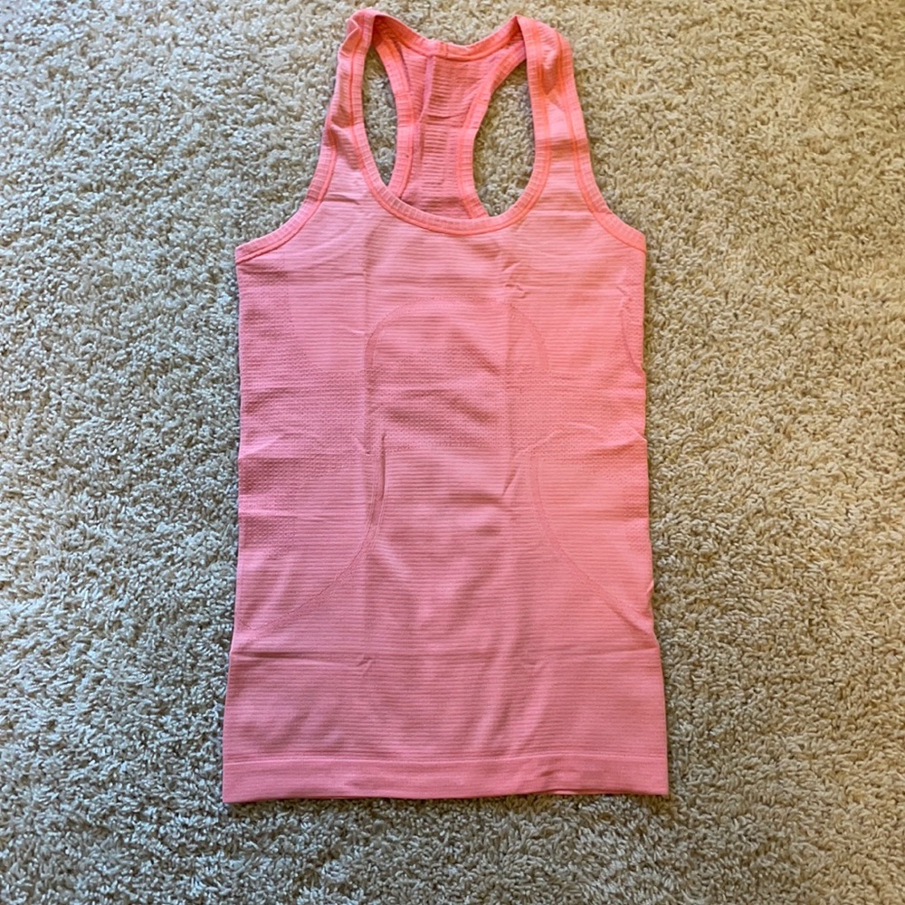 Coral lululemon swiftly tech racer back tank